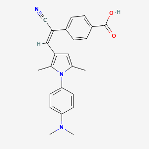 4-[(E)-1-cyano-2-[1-[4-(dimethylamino)phenyl]-2,5-dimethylpyrrol-3-yl]ethenyl]benzoic acid