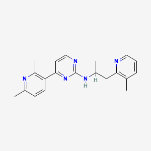 4-(2,6-dimethylpyridin-3-yl)-N-[1-methyl-2-(3-methylpyridin-2-yl)ethyl]pyrimidin-2-amine