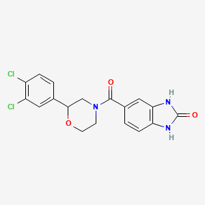 5-{[2-(3,4-dichlorophenyl)morpholin-4-yl]carbonyl}-1,3-dihydro-2H-benzimidazol-2-one