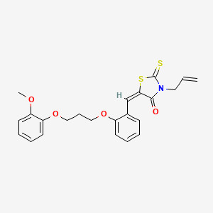 (5E)-5-[[2-[3-(2-methoxyphenoxy)propoxy]phenyl]methylidene]-3-prop-2-enyl-2-sulfanylidene-1,3-thiazolidin-4-one