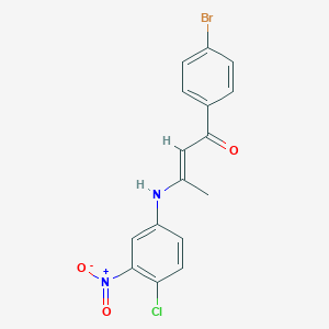 1-(4-bromophenyl)-3-[(4-chloro-3-nitrophenyl)amino]-2-buten-1-one