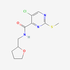 5-chloro-2-(methylthio)-N-(tetrahydrofuran-2-ylmethyl)pyrimidine-4-carboxamide