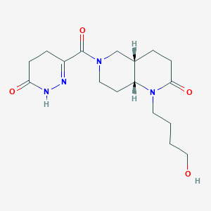 (4aS*,8aR*)-1-(4-hydroxybutyl)-6-[(6-oxo-1,4,5,6-tetrahydropyridazin-3-yl)carbonyl]octahydro-1,6-naphthyridin-2(1H)-one