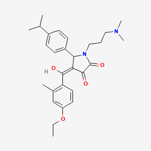 1-[3-(dimethylamino)propyl]-4-(4-ethoxy-2-methylbenzoyl)-3-hydroxy-5-[4-(propan-2-yl)phenyl]-2,5-dihydro-1H-pyrrol-2-one