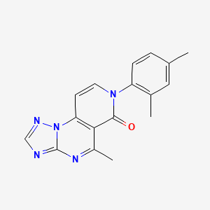 11-(2,4-Dimethylphenyl)-8-methyl-2,3,5,7,11-pentazatricyclo[7.4.0.02,6]trideca-1(9),3,5,7,12-pentaen-10-one