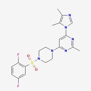 4-{4-[(2,5-difluorophenyl)sulfonyl]-1-piperazinyl}-6-(4,5-dimethyl-1H-imidazol-1-yl)-2-methylpyrimidine