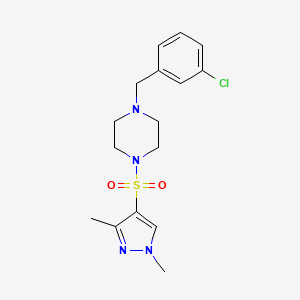 1-(3-chlorobenzyl)-4-[(1,3-dimethyl-1H-pyrazol-4-yl)sulfonyl]piperazine