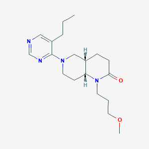 (4aS*,8aR*)-1-(3-methoxypropyl)-6-(5-propylpyrimidin-4-yl)octahydro-1,6-naphthyridin-2(1H)-one