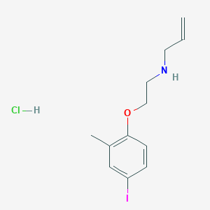 N-[2-(4-iodo-2-methylphenoxy)ethyl]prop-2-en-1-amine;hydrochloride