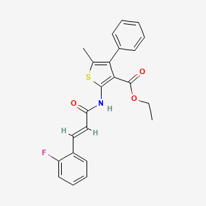 ethyl 2-{[3-(2-fluorophenyl)acryloyl]amino}-5-methyl-4-phenyl-3-thiophenecarboxylate