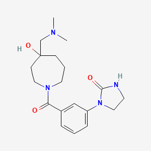 1-[3-({4-[(dimethylamino)methyl]-4-hydroxy-1-azepanyl}carbonyl)phenyl]-2-imidazolidinone