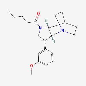 1-[(2R,3R,6R)-3-(3-methoxyphenyl)-1,5-diazatricyclo[5.2.2.02,6]undecan-5-yl]pentan-1-one