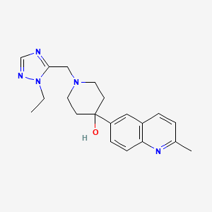 1-[(1-ethyl-1H-1,2,4-triazol-5-yl)methyl]-4-(2-methylquinolin-6-yl)piperidin-4-ol