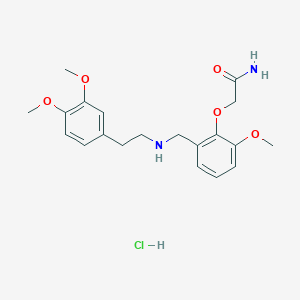 2-[2-[[2-(3,4-Dimethoxyphenyl)ethylamino]methyl]-6-methoxyphenoxy]acetamide;hydrochloride