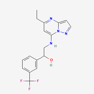 2-[(5-ethylpyrazolo[1,5-a]pyrimidin-7-yl)amino]-1-[3-(trifluoromethyl)phenyl]ethanol