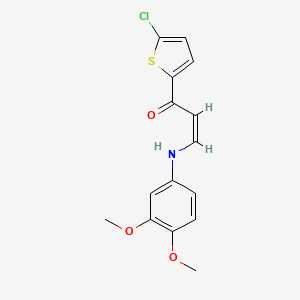 (Z)-1-(5-chlorothiophen-2-yl)-3-(3,4-dimethoxyanilino)prop-2-en-1-one