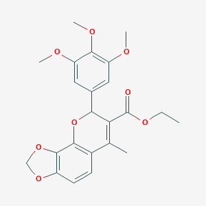 B054499 ethyl 6-methyl-8-(3,4,5-trimethoxyphenyl)-8H-[1,3]dioxolo[4,5-h]chromene-7-carboxylate CAS No. 116409-03-1