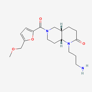 rel-(4aS,8aR)-1-(3-aminopropyl)-6-[5-(methoxymethyl)-2-furoyl]octahydro-1,6-naphthyridin-2(1H)-one hydrochloride