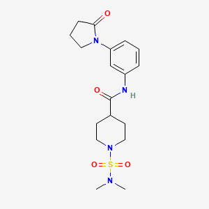 1-[(dimethylamino)sulfonyl]-N-[3-(2-oxo-1-pyrrolidinyl)phenyl]-4-piperidinecarboxamide