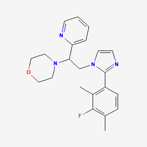 4-{2-[2-(3-fluoro-2,4-dimethylphenyl)-1H-imidazol-1-yl]-1-pyridin-2-ylethyl}morpholine