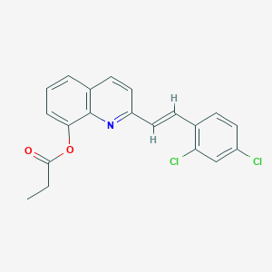 2-[2-(2,4-dichlorophenyl)vinyl]-8-quinolinyl propionate