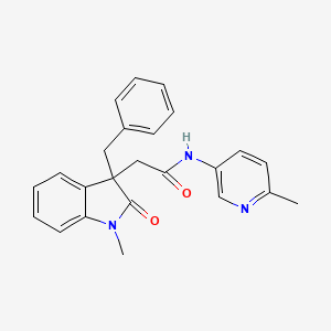 2-(3-benzyl-1-methyl-2-oxo-2,3-dihydro-1H-indol-3-yl)-N-(6-methylpyridin-3-yl)acetamide