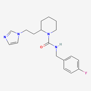 N-(4-fluorobenzyl)-2-[2-(1H-imidazol-1-yl)ethyl]-1-piperidinecarboxamide