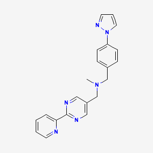 N-methyl-1-[4-(1H-pyrazol-1-yl)phenyl]-N-{[2-(2-pyridinyl)-5-pyrimidinyl]methyl}methanamine