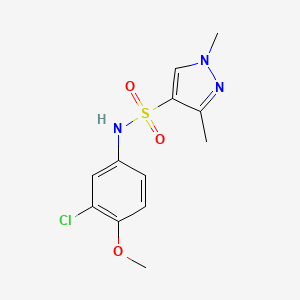 N-(3-CHLORO-4-METHOXYPHENYL)-13-DIMETHYL-1H-PYRAZOLE-4-SULFONAMIDE