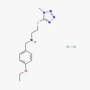 N-[(4-ethoxyphenyl)methyl]-2-(1-methyltetrazol-5-yl)sulfanylethanamine;hydrochloride