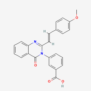 3-[2-[2-(4-methoxyphenyl)vinyl]-4-oxo-3(4H)-quinazolinyl]benzoic acid