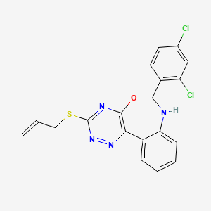 3-(allylthio)-6-(2,4-dichlorophenyl)-6,7-dihydro[1,2,4]triazino[5,6-d][3,1]benzoxazepine