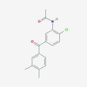 N-[2-chloro-5-(3,4-dimethylbenzoyl)phenyl]acetamide