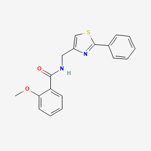 2-methoxy-N-[(2-phenyl-1,3-thiazol-4-yl)methyl]benzamide