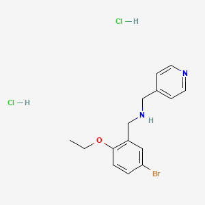 N-[(5-bromo-2-ethoxyphenyl)methyl]-1-pyridin-4-ylmethanamine;dihydrochloride