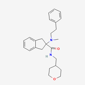 2-[methyl(2-phenylethyl)amino]-N-(tetrahydro-2H-pyran-4-ylmethyl)-2-indanecarboxamide