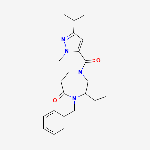 4-benzyl-3-ethyl-1-[(3-isopropyl-1-methyl-1H-pyrazol-5-yl)carbonyl]-1,4-diazepan-5-one