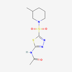 N-{5-[(3-methyl-1-piperidinyl)sulfonyl]-1,3,4-thiadiazol-2-yl}acetamide