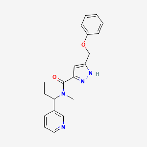 N-methyl-5-(phenoxymethyl)-N-(1-pyridin-3-ylpropyl)-1H-pyrazole-3-carboxamide