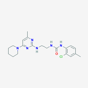 N-(2-chloro-4-methylphenyl)-N'-(2-{[4-methyl-6-(1-piperidinyl)-2-pyrimidinyl]amino}ethyl)urea