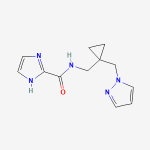 N-{[1-(1H-pyrazol-1-ylmethyl)cyclopropyl]methyl}-1H-imidazole-2-carboxamide