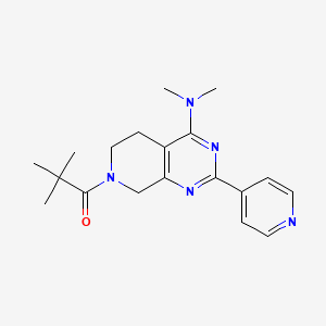 7-(2,2-dimethylpropanoyl)-N,N-dimethyl-2-(4-pyridinyl)-5,6,7,8-tetrahydropyrido[3,4-d]pyrimidin-4-amine