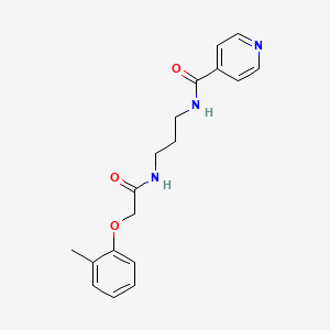 N-(3-{[2-(2-methylphenoxy)acetyl]amino}propyl)isonicotinamide