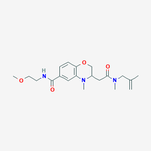 N-(2-methoxyethyl)-4-methyl-3-{2-[methyl(2-methylprop-2-en-1-yl)amino]-2-oxoethyl}-3,4-dihydro-2H-1,4-benzoxazine-6-carboxamide