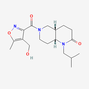 (4aS*,8aR*)-6-{[4-(hydroxymethyl)-5-methyl-3-isoxazolyl]carbonyl}-1-isobutyloctahydro-1,6-naphthyridin-2(1H)-one