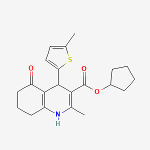 Cyclopentyl 2-methyl-4-(5-methylthiophen-2-yl)-5-oxo-1,4,5,6,7,8-hexahydroquinoline-3-carboxylate