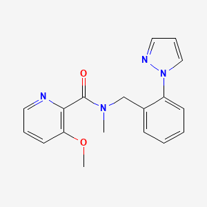 3-methoxy-N-methyl-N-[2-(1H-pyrazol-1-yl)benzyl]pyridine-2-carboxamide