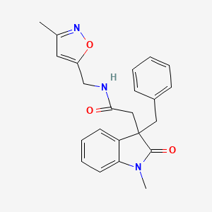 2-(3-benzyl-1-methyl-2-oxo-2,3-dihydro-1H-indol-3-yl)-N-[(3-methylisoxazol-5-yl)methyl]acetamide