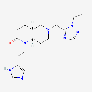 (4aS*,8aR*)-6-[(1-ethyl-1H-1,2,4-triazol-5-yl)methyl]-1-[2-(1H-imidazol-4-yl)ethyl]octahydro-1,6-naphthyridin-2(1H)-one