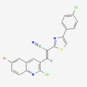 3-(6-bromo-2-chloro-3-quinolinyl)-2-[4-(4-chlorophenyl)-1,3-thiazol-2-yl]acrylonitrile